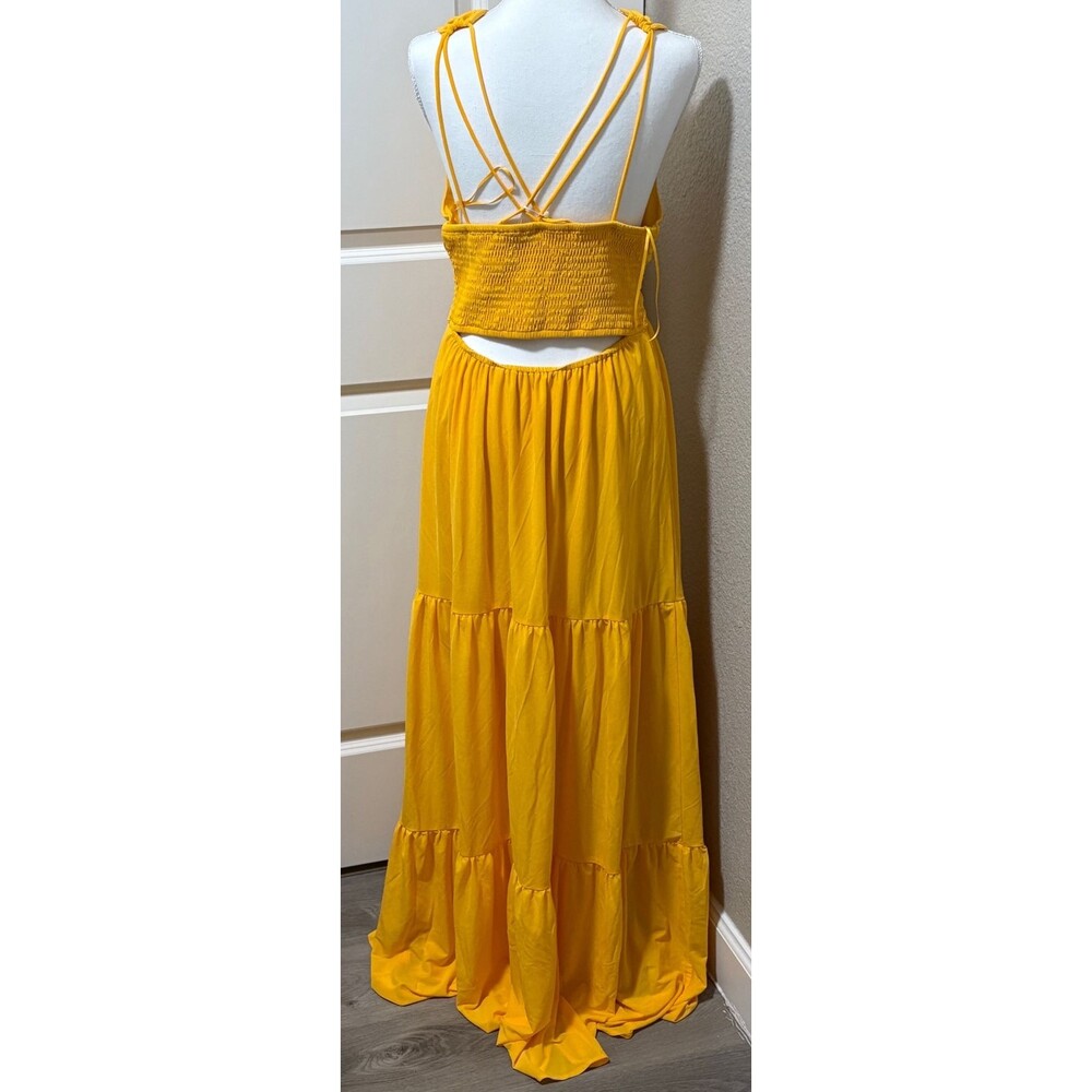 Skylar Rose Marigold tiered maxi dress NWT M - Picture 4 of 8